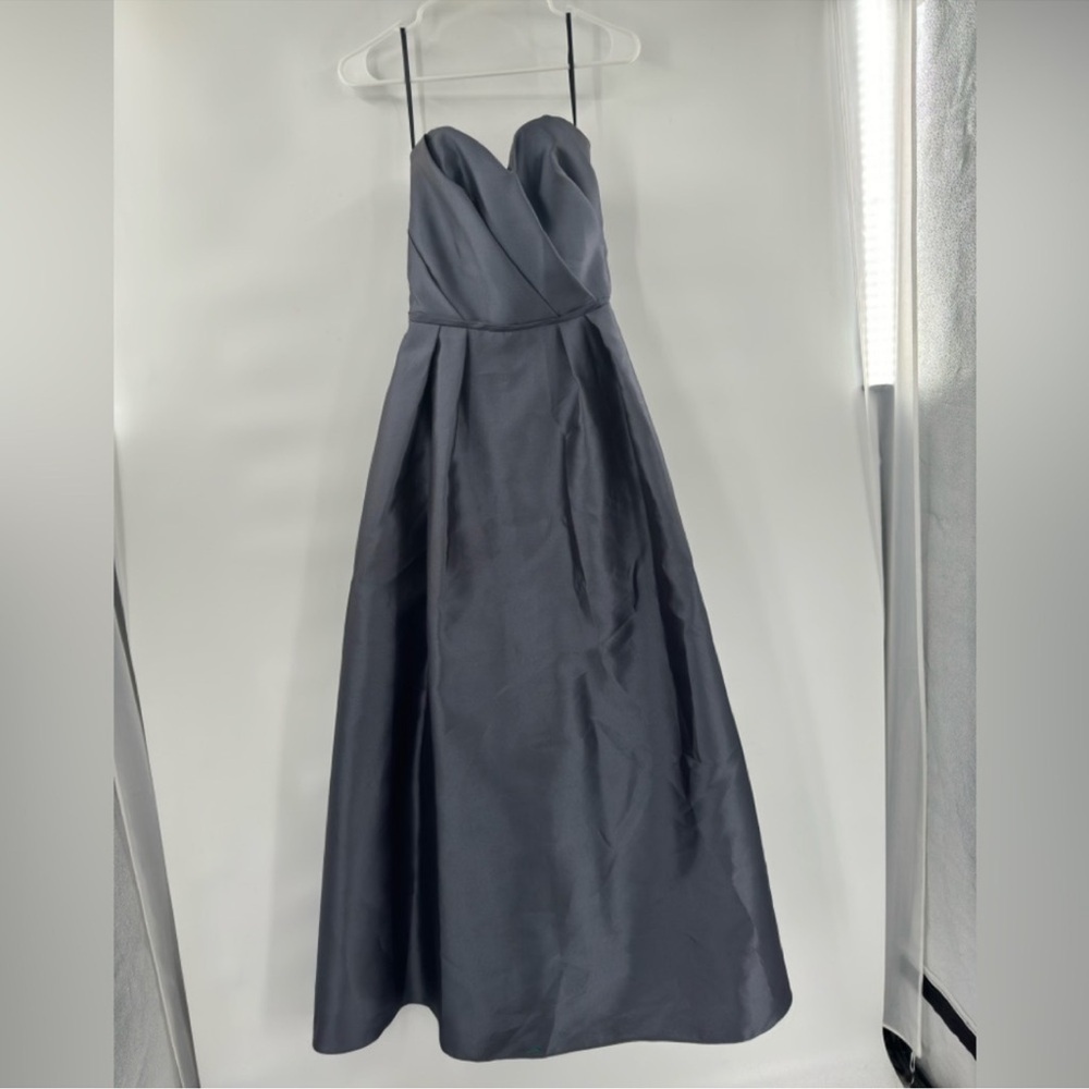Alvina valenta maids grey strapless sweetheart dress fit flare size 10